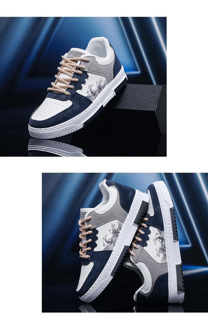 Pantofi casual noi de toamnă pentru bărbați, pantofi plat, respirabili, pentru exterior, adidași cu șireturi la modă, pantofi sport confortabili și la modă pentru bărbați, Zapatillas