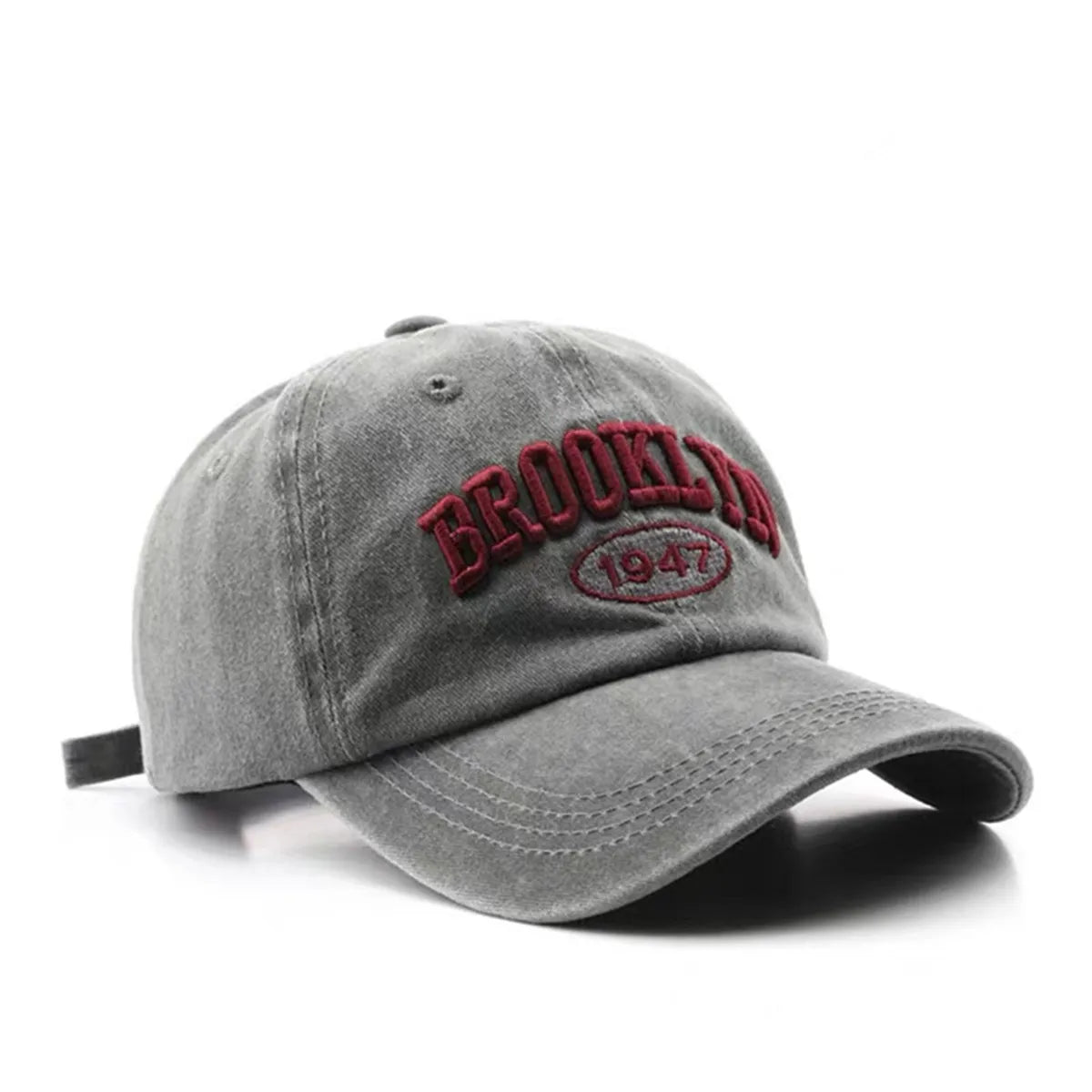Male vintage letter embroidered duckbill cap for outdoor travel, female sun protection and shading, couple baseball cap