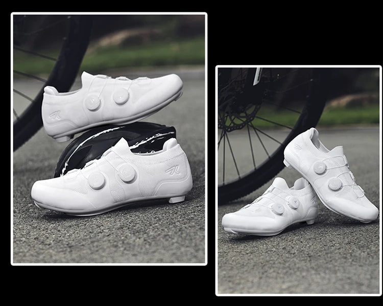 Cyklistické boty na silniční kolo, unisex, HsYixin, prodyšné, se samozamykacím systémem SPD, protiskluzové, závodní boty na silniční kolo, ploché, MTB, cyklistické tenisky