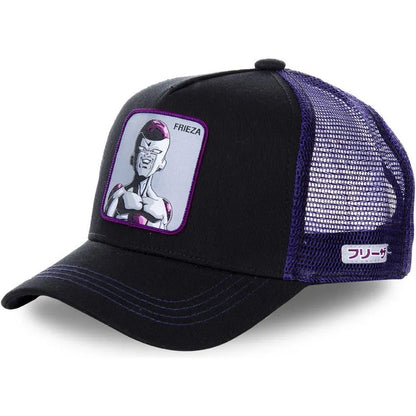 Dragon Ball Son Goku-Kappe, Sommer-Reisekappe mit Schirm, Herren-Kappe mit Stickerei, im Hip-Hop-Stil, Sonnenvisier, verstellbare Trucker-Kappe aus Netzstoff