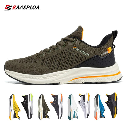 Baasploa Leichte Laufschuhe für Herren – Bequeme Designer-Mesh-Freizeitsneaker für Herren mit Schnürung – Outdoor-Sport- und Tennisschuhe für Herren