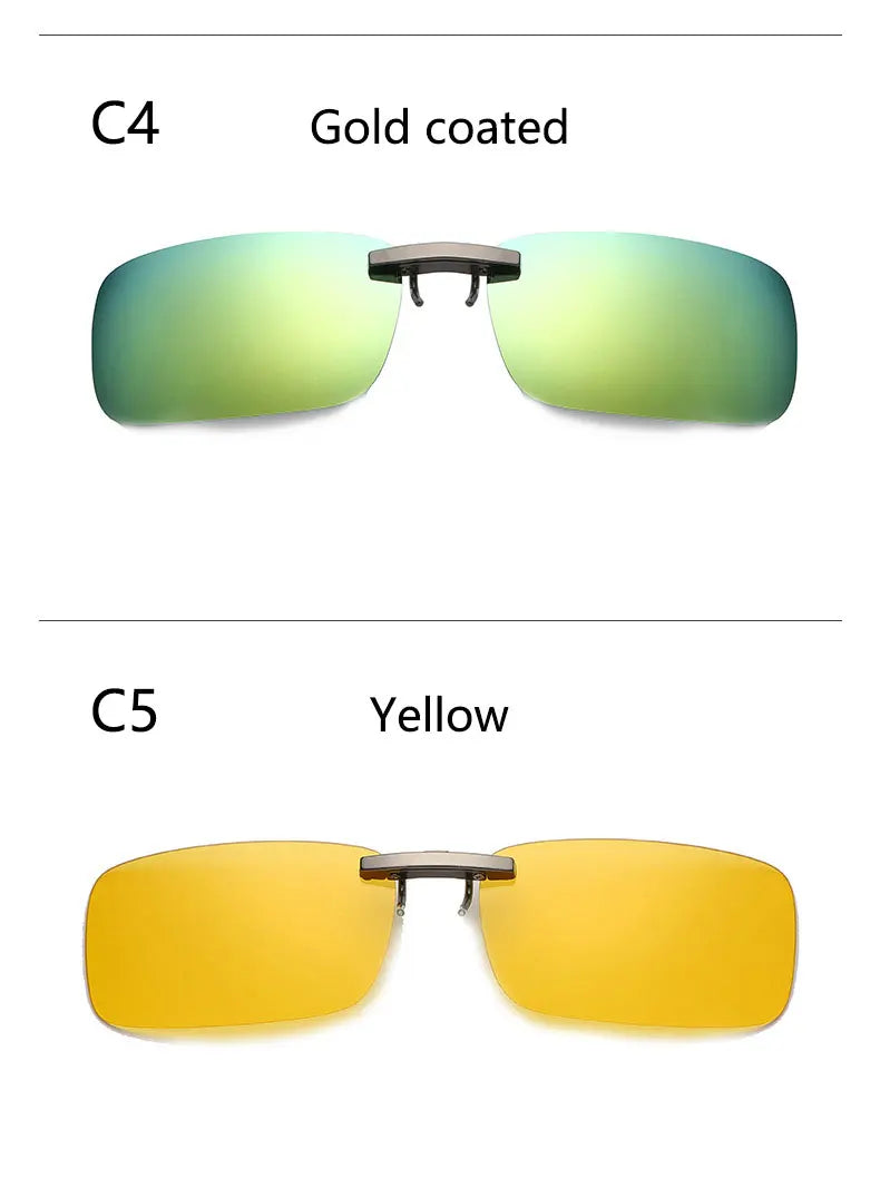 BOYSEEN Polarized Clip Sunglasses Driving Day Night Vision Lens Unisex Sport Fishing Myopia Glasses Men Women Travel Outdoor