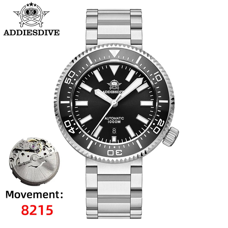 ADDIESDIVE Men's Luxury Watch 1000m Diver's Watch Waterproof Luminous Sapphire Glass Reloj Hombre Automatic Mechanical Watches