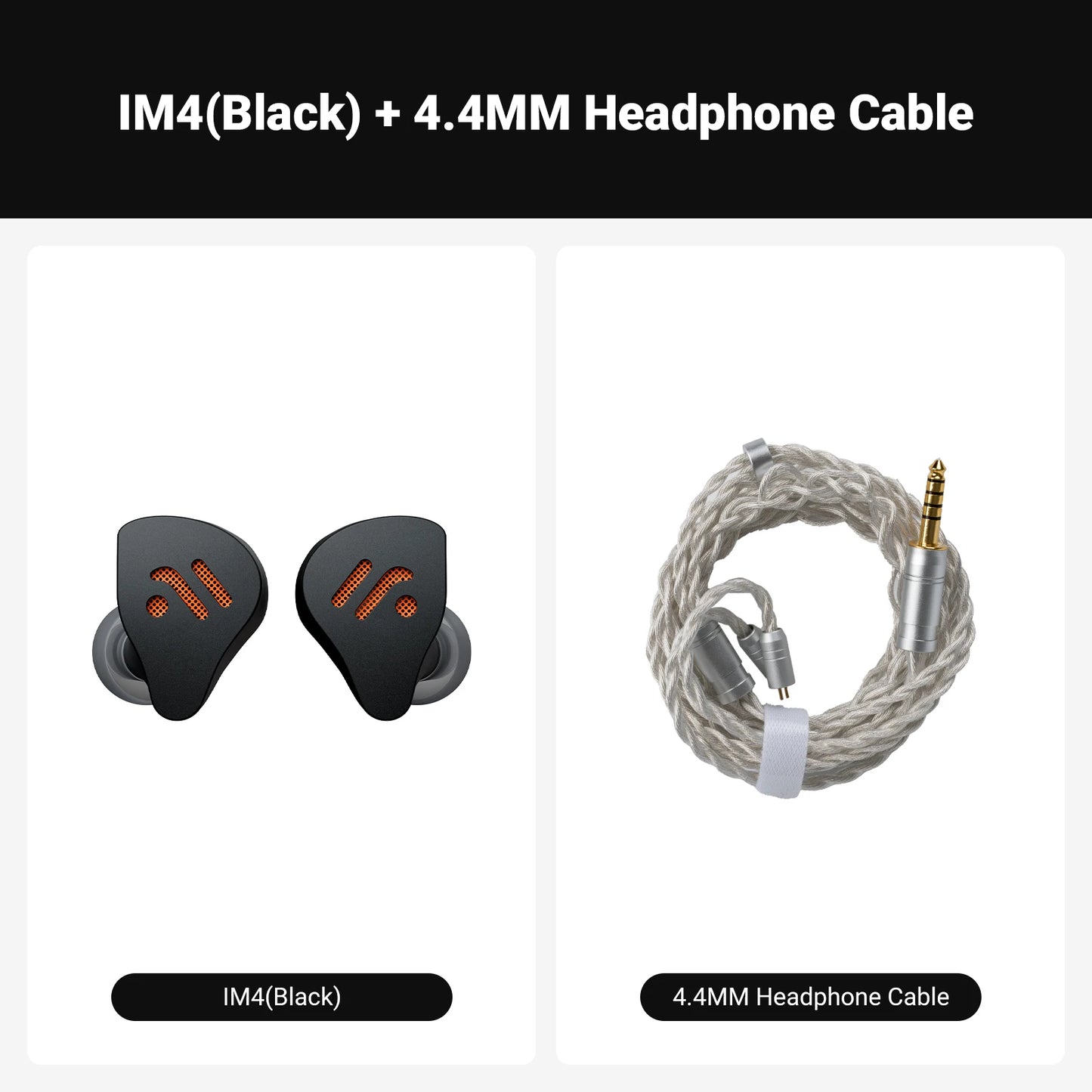 Fosi Audio IM4 HiFi Wired Earphones Open-Back Dynamic Driver IEM Headphones for Music Monitoring, Gaming & Professional Audio