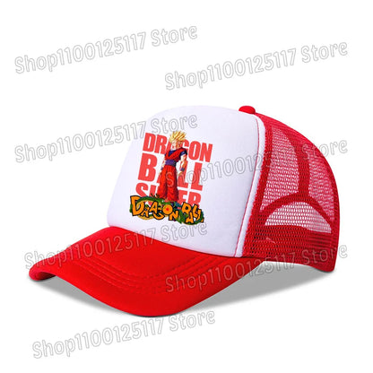 Dragon Ball Baseballkappe, Anime-Bedruckte Kappen, atmungsaktive Schirmmütze, Cartoon, Goku, Sommersport, Snapback, Mesh-Sonnenhut, Geschenk für Kinder