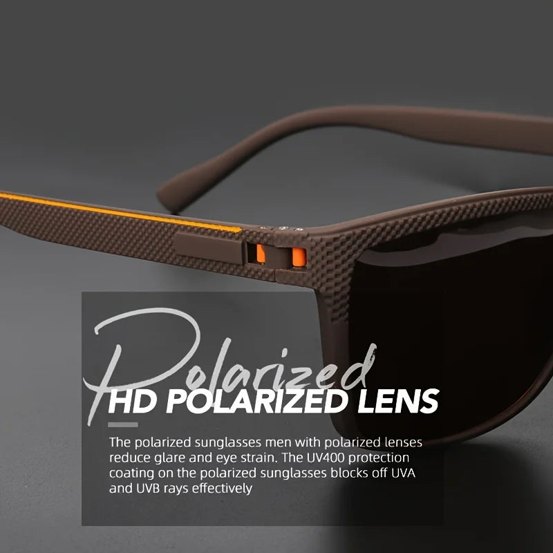 2025 New Square Frame Polarized Sunglasses High-Quality Spring Hinges Multicolor Coated Lenses for Vacation Driving Fishing UV P