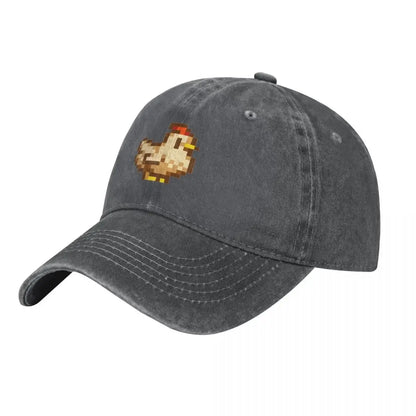 Stardew Valley Kycklingar Baseballkeps derbyhatt lyxiga kepsar rolig hatt födelsedag Herrkepsar Damkepsar