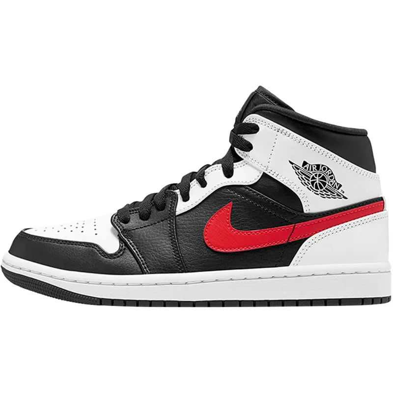 Nike genuine AIR JORDAN 1 men's mid top cushioned sports basketball shoes 554724-075