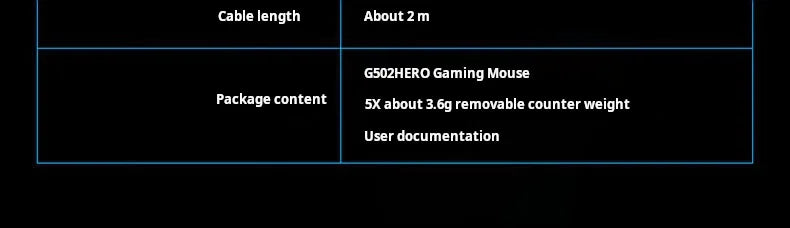 Logitech G502 HERO vysoce výkonná drátová herní myš, senzor HERO 25K, 25,600 DPI, RGB, nastavitelné závaží, 11 tlačítek, myš pro PC/Mac
