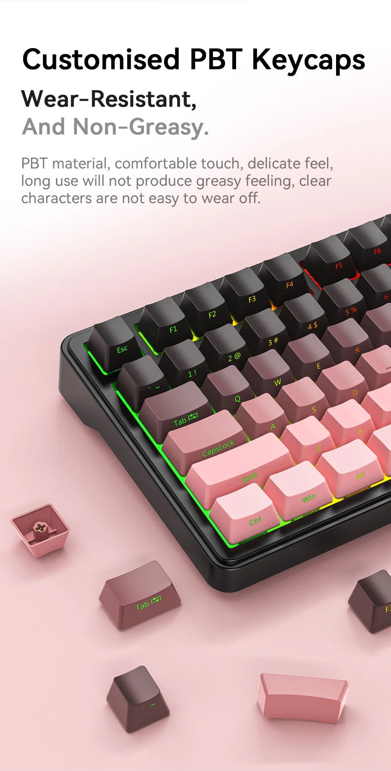 ATTACK SHARK X85/X85Pro Wireless Mechanical Keyboard 75% 82 Keys Tri-Mode Bluetooth Wired RGB Hot Swap Gasket Knob Large battery
