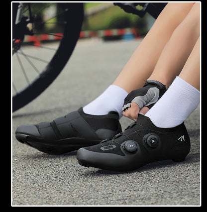 Cyklistické boty na silniční kolo, unisex, HsYixin, prodyšné, se samozamykacím systémem SPD, protiskluzové, závodní boty na silniční kolo, ploché, MTB, cyklistické tenisky