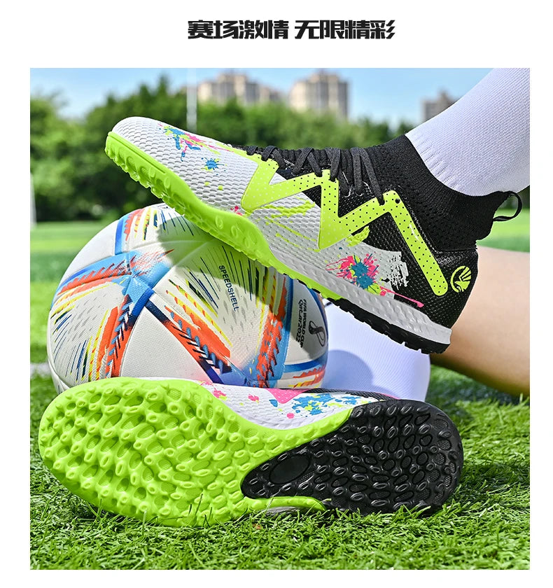 Scarpe da calcio TF da uomo, professionali e confortevoli, di alta qualità, scarpe da calcetto da uomo per adulti, casual e ultraleggere