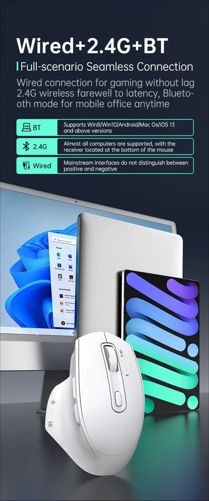 Žična USB miška z RGB-osvetlitvijo, tiha, ergonomska, z nastavljivim DPI, za namizni računalnik, prenosnik, PC, pisarno, gaming, dom in vsakodnevno delo