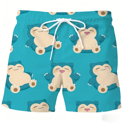 2026 New Pikachu Pokemon Beach Shorts for Men Women Cute Cartoon Graphic Quick Dry Casual Board Short Summer High-quality Trendy