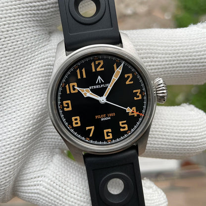 STEELFLIER Official SF740V New Quartz Pilot Series Swiss C3 Luminous 200M Waterproof VH31 Movement Men's Fashion Business Watch