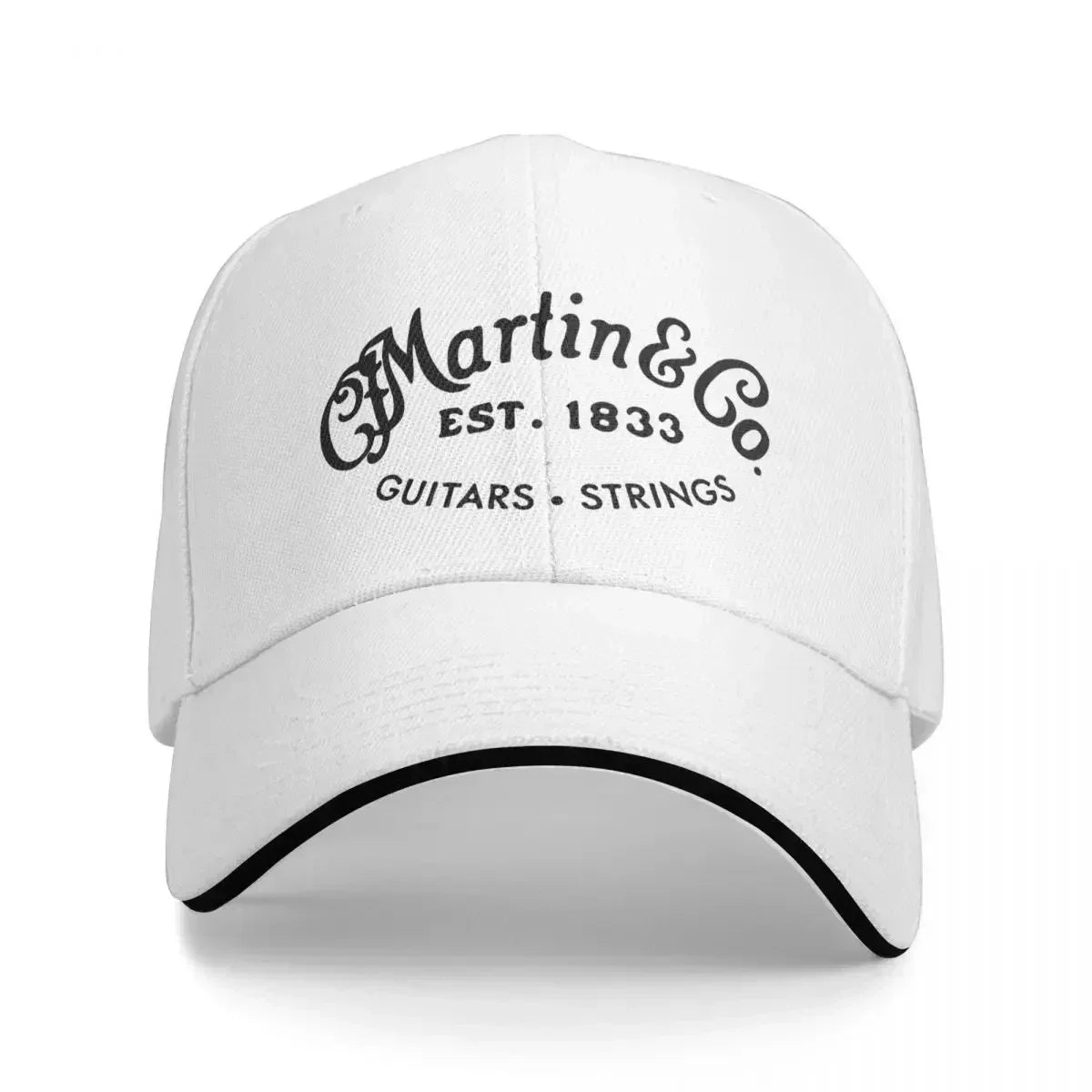 Casquette de baseball Martin Guitar Black Design authentique, streetwear, bonnets d'hiver pour femme et homme