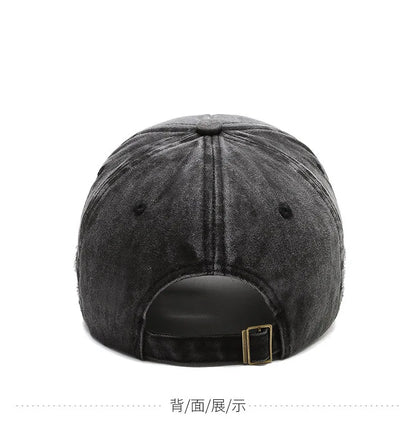 Casquette de baseball vintage « Letter Bull » délavée avec broderie, casquette de soleil rétro pour hommes et femmes, casquette à visière décontractée style hip-hop