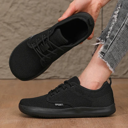 Women's Walking Flat Shoes Soft Mesh Suitable for Travel Wide Palms Lightweight Support Fitness and Leisure Sports Shoes for Men