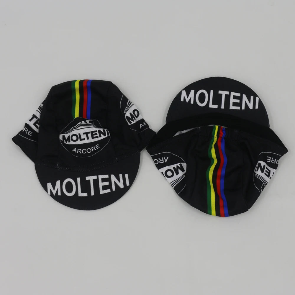 Retro Team Molteni Radmütze – atmungsaktiv, Sonnenschutz, Outdoor-Sportmütze, Unisex