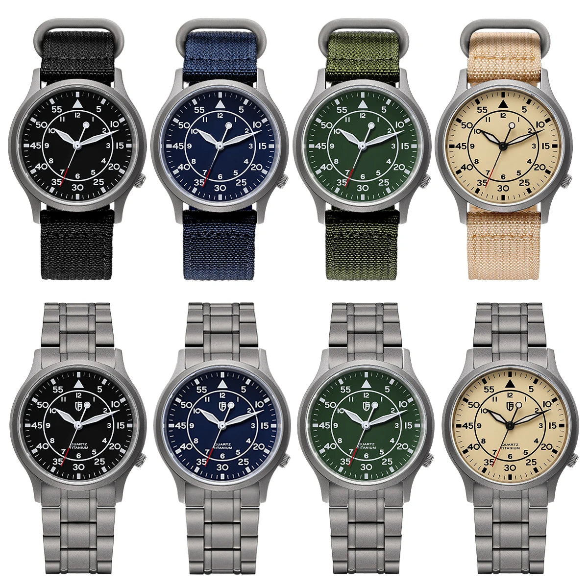 BERNY Titanium Watch For Men AR Coating Sapphire Fashion Wristwatch Luminous VH31 Ultra-thin Quartz Watch Waterproof 5ATM Watch