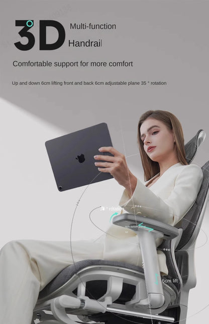 New E07 Pro Ergonomic Chair Sedentary Comfort Office Chair Home Study  Gaming Chair Backrest Adjustable Seat With Footrest