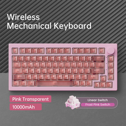 Akko 5075 V3 75% Mechanical Keyboard 8000/10000mAh 2.4GHz Wireless/Wired Type-C/BT 5.0 Hot Swap RGB Gasket for Gaming Typing