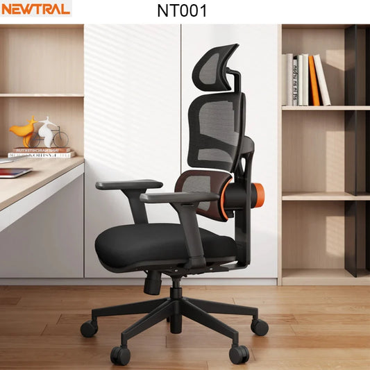 Newtral NT001 Ergonomic Office Chair with Auto-Following Lumbar Support, Adjustable Armrest Headrest