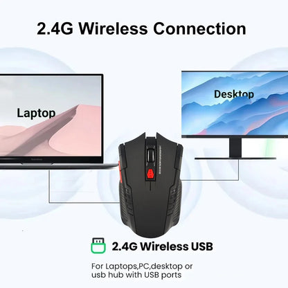 2.4G vezeték nélküli mini egér USB-vevővel, 1600DPI, professzionális optikai vezeték nélküli egér USB jobb oldali görgetéssel laptophoz és gamer PC-hez