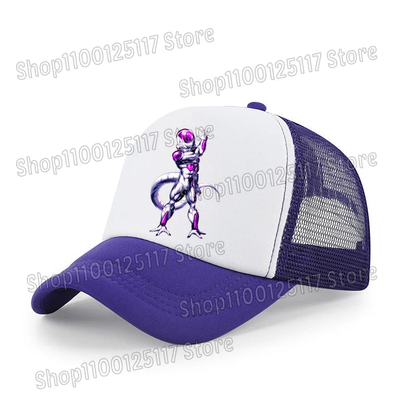 Dragon Ball Baseballkappe, Anime-Bedruckte Kappen, atmungsaktive Schirmmütze, Cartoon, Goku, Sommersport, Snapback, Mesh-Sonnenhut, Geschenk für Kinder