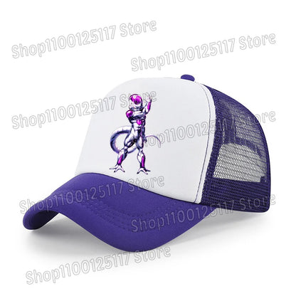 Dragon Ball Baseballkappe, Anime-Bedruckte Kappen, atmungsaktive Schirmmütze, Cartoon, Goku, Sommersport, Snapback, Mesh-Sonnenhut, Geschenk für Kinder