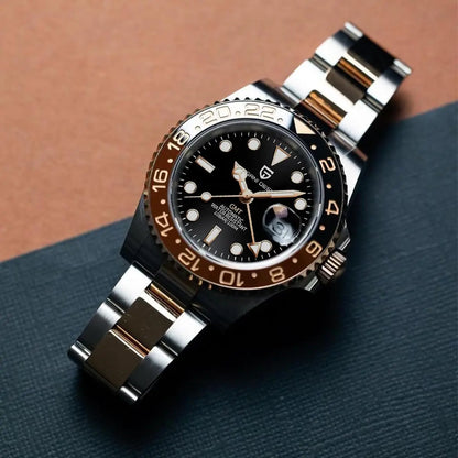 Montre automatique PAGANI DESIGN GMT 1662, montre-bracelet pour homme de 40 mm, étanche jusqu'à 100 m, montres-bracelets mécaniques pour homme Cloc