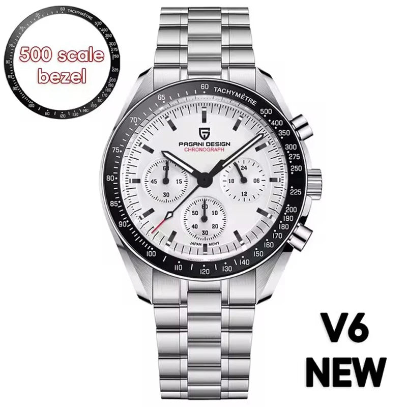 2026 New PAGANI DESIGN Golden Moon Mens Watches Luxury Quartz Watch Men Speed Sports Chronograph Man AR Sapphire Waterproof Gift