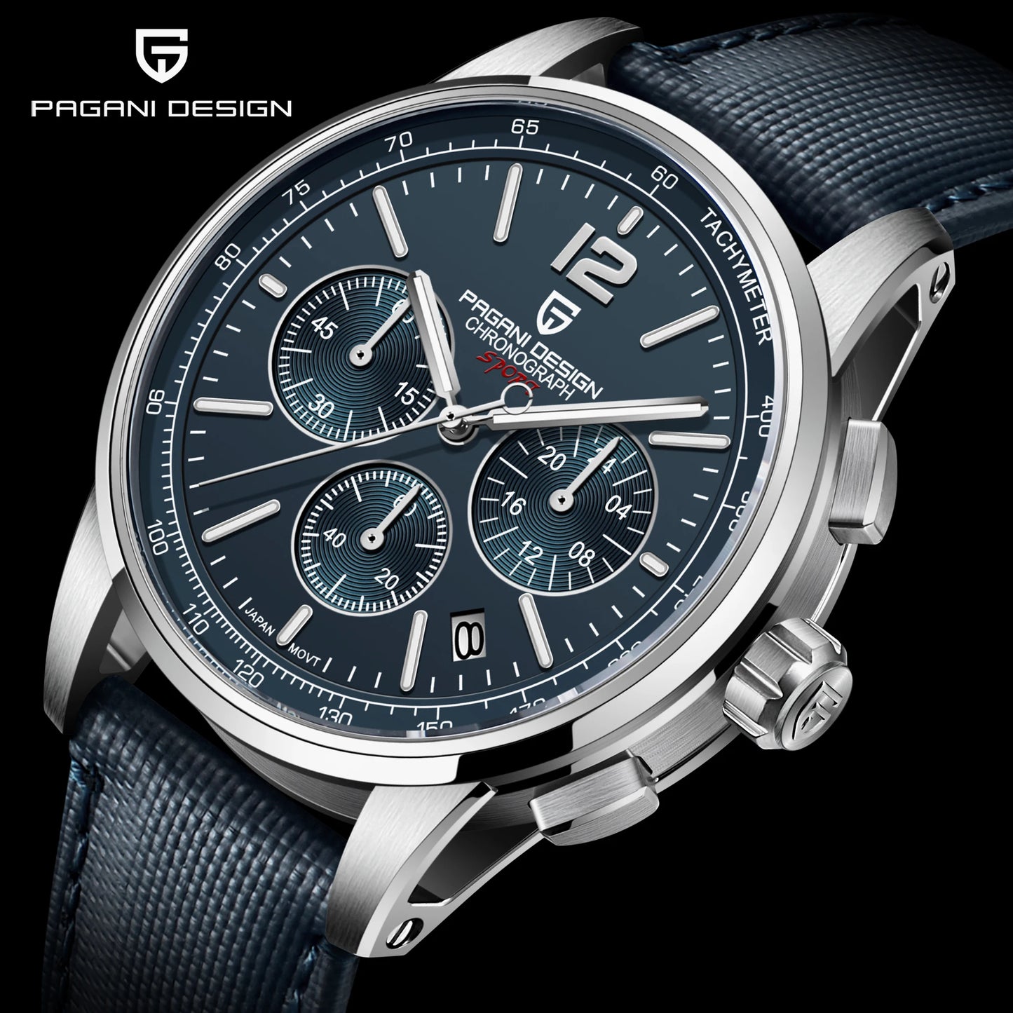 PAGANI DESIGN 2025 New Men Quartz Watches VK63 Fashion Casual 100M Water Resistant Sapphire Glass Stainless Steel Watches