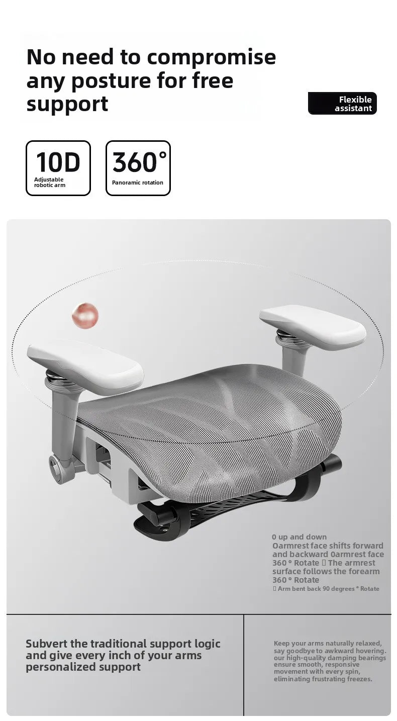 Portable Minimalist Ergonomic Chair 10D Armrest Computer Chair Office Chair Study Chair Gaming Chair Gravitysturdy and durable