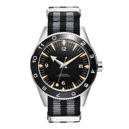 41MM Sapphire Glass 100m Waterproof Japan Automatic Luminous Men's Watch Nylon Strap