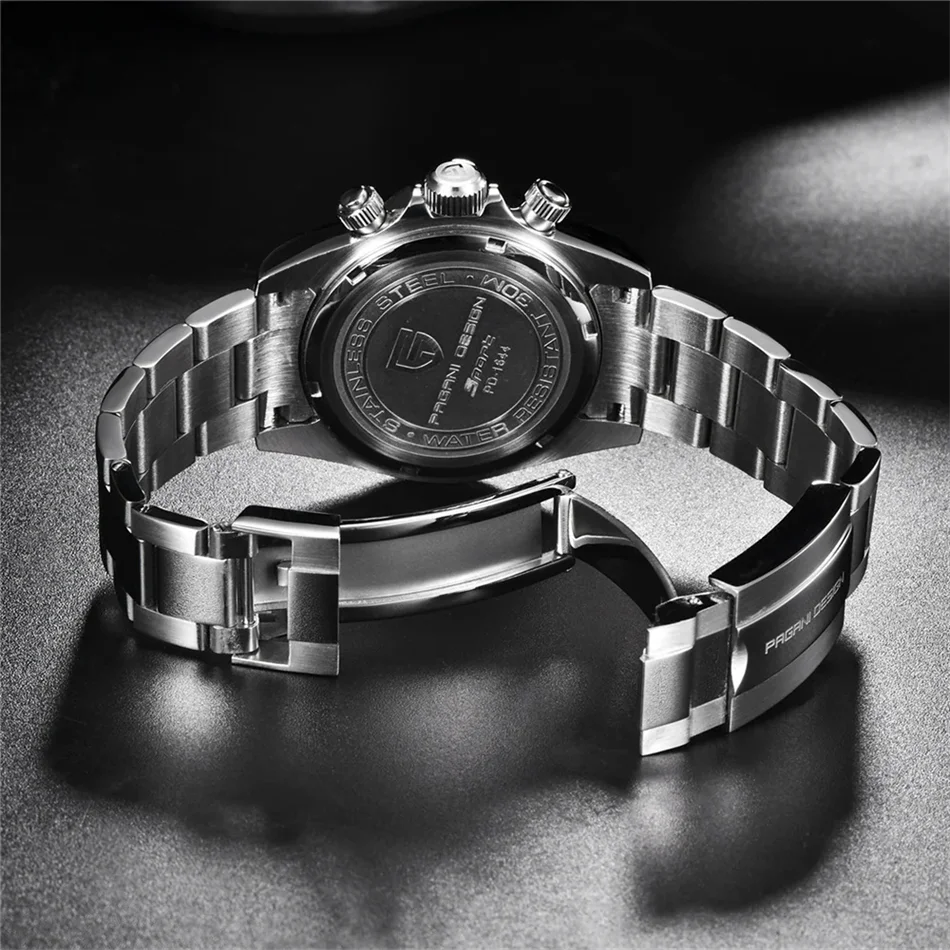 Novo PAGANI DESIGN PD1644 Relógio de Luxo para Homem em Quartzo com Data Automática, Cronógrafo Desportivo de Pulso, Impermeável 100m, Presente para Homem