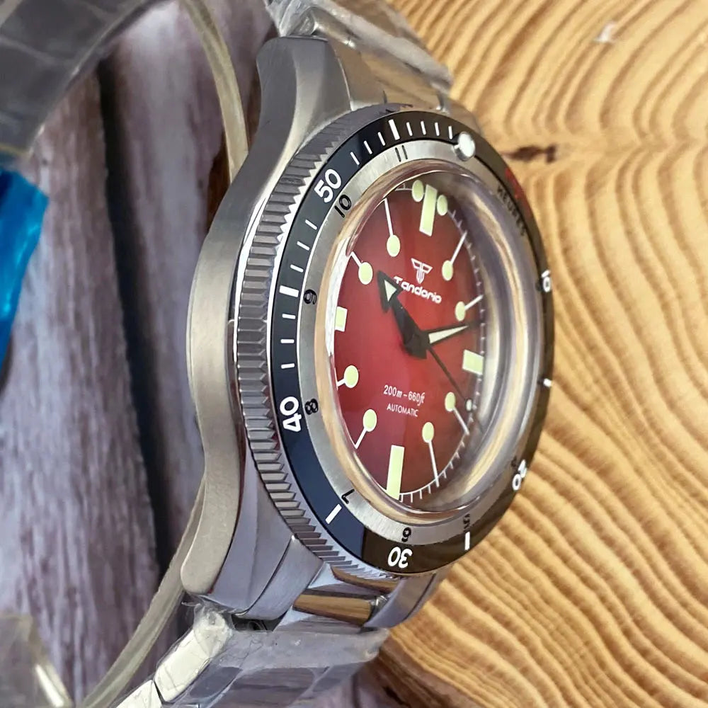 Pilot Watch 200M Water Resistant Mechanical Wristwatch NH35A PT5000 Miyota 8215 Domed Sapphire Glass 120 clicks Bezel Steel Band