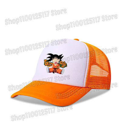Dragon Ball Baseballkappe, Anime-Bedruckte Kappen, atmungsaktive Schirmmütze, Cartoon, Goku, Sommersport, Snapback, Mesh-Sonnenhut, Geschenk für Kinder