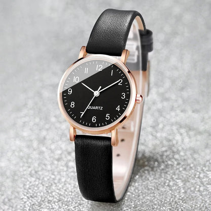 Fashion Small Dial Women Watches Simple Leather Strap Ladies Quartz Wristwatch Reloj Mujer Girls Clock Gift（Without Box）