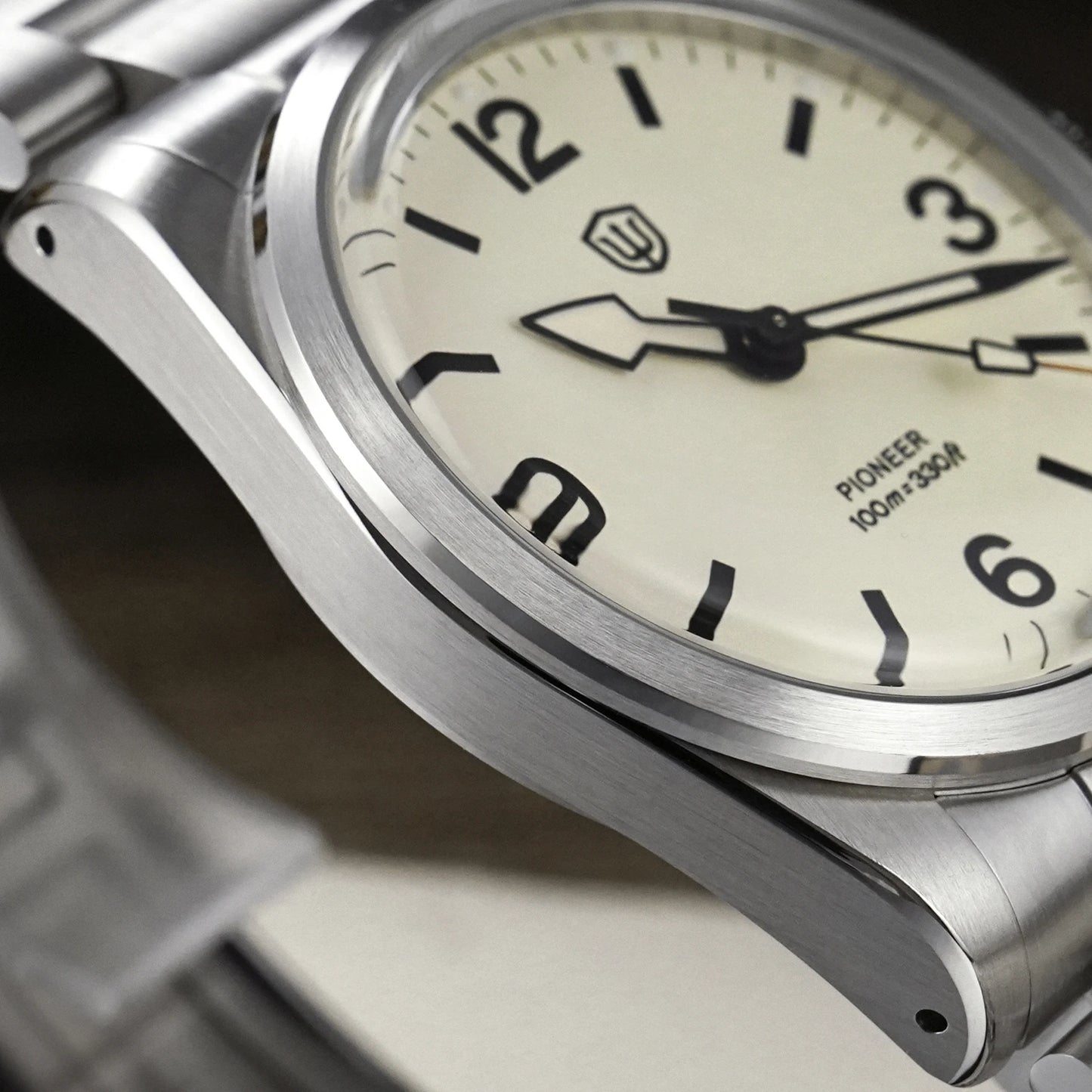 Watchdives WD1960S V2 36Mm Vintage Cream Man Watches VH31 Sweep Seconds Quartz Watch Bubble K1 Sapphire Luminous Stainless Steel