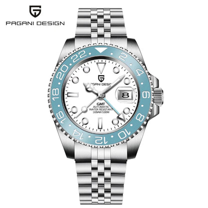 Montre automatique PAGANI DESIGN GMT 1662, montre-bracelet pour homme de 40 mm, étanche jusqu'à 100 m, montres-bracelets mécaniques pour homme Cloc