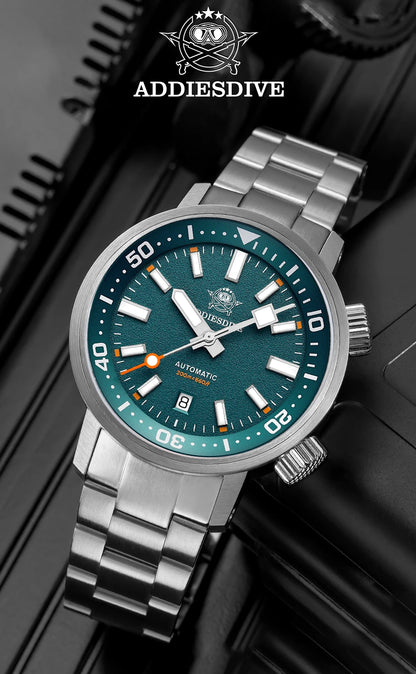 ADDIESDIVE New AD2541 Men Watch 200m Waterproof Sapphire Crystal BGW9 Luminous 316L Stainless Steel Automatic Mechanical Watch