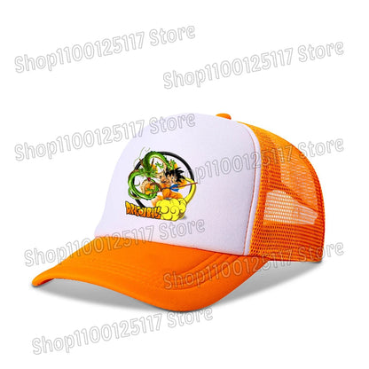 Dragon Ball Baseballkappe, Anime-Bedruckte Kappen, atmungsaktive Schirmmütze, Cartoon, Goku, Sommersport, Snapback, Mesh-Sonnenhut, Geschenk für Kinder