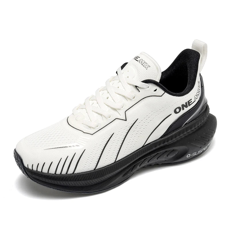 ONEMIX New Cushioning Running Shoes For Men Suitable Heavy Runners Lace Up Sports Women Non-slip Outdoor Athletic Male Sneakers