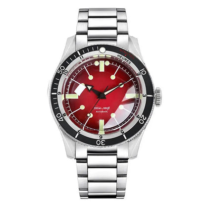 Pilot Watch 200M Water Resistant Mechanical Wristwatch NH35A PT5000 Miyota 8215 Domed Sapphire Glass 120 clicks Bezel Steel Band