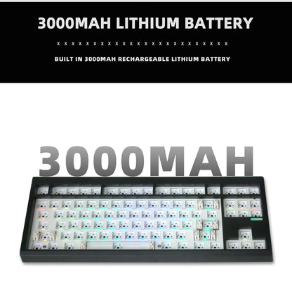 ZUOYA GMK87L Mechanical Keyboard KIT Gasket Structure VIA /Qmk Programmable Hot-Swap Three Mode Wireless RGB Keyboard KIT