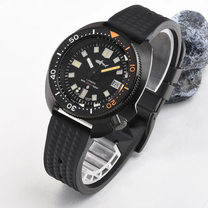 Relógio de Homem Heimdallr 44mm PVD 6105 Diver, Movimento Automático Japonês NH35, Impermeável 200M, Luneta em Cerâmica