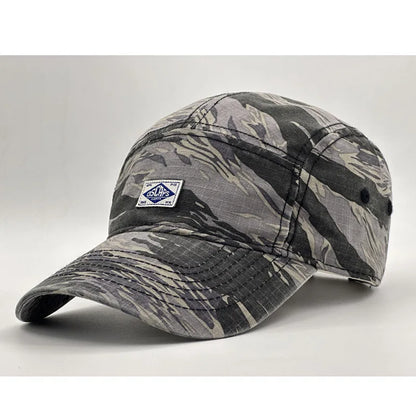 Casquette de baseball à visière courte style camouflage pour hommes et femmes, casquette unisexe tendance de protection solaire pour les activités de plein air