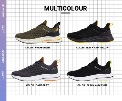 Baasploa Leichte Laufschuhe für Herren – Bequeme Designer-Mesh-Freizeitsneaker für Herren mit Schnürung – Outdoor-Sport- und Tennisschuhe für Herren