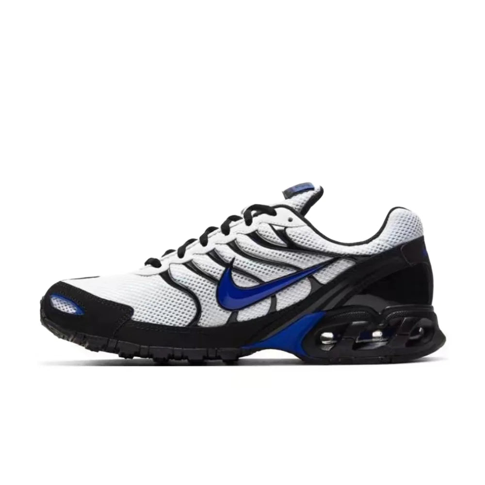 Pánské tréninkové běžecké boty Nike Air Max Torch 4 – černá/bílá/modrá, prodyšná síťovina, ležérní pohodlí, pevný úchop CW7026-100